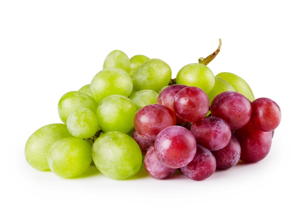 red and white grapes