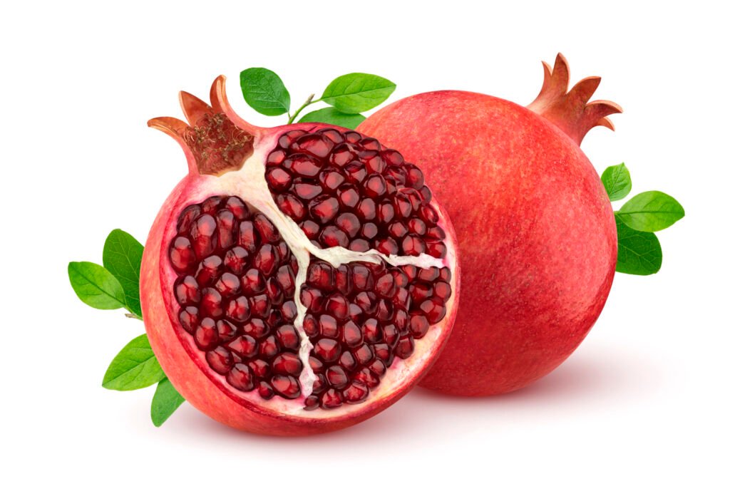 pomegranate isolated on white background